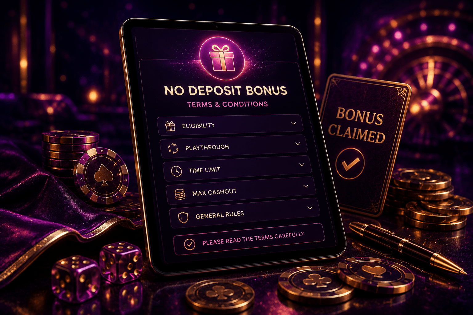 PlayLive no deposit bonus terms