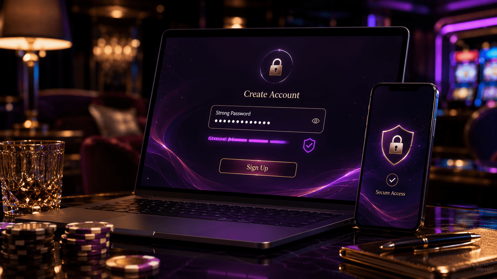 PlayLive register page strong password setup
